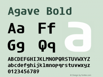 Agave Bold Version 37图片样张