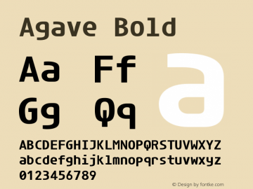 Agave Bold Version 37图片样张