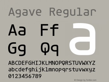 Agave Regular Version 37图片样张