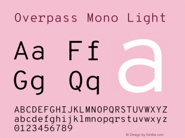 Overpass Mono Light Version 4.000图片样张