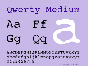 Qwerty Medium 001.000 Font Sample