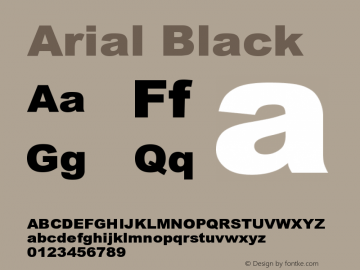 Arial Black Version 5.23图片样张