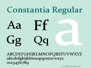 Constantia Version 5.93图片样张