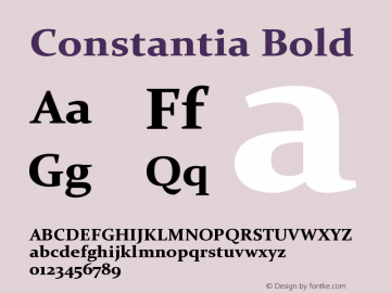 Constantia Bold Version 5.93图片样张