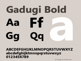 Gadugi Bold Version 1.12图片样张