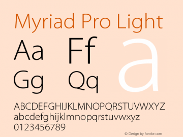 MyriadPro-Light Version 2.037;PS 2.000;hotconv 1.0.51;makeotf.lib2.0.18671图片样张