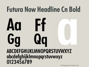 Futura Now Headline Cn Bd Version 1.00图片样张