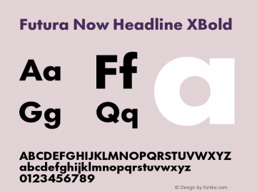Futura Now Headline XBd Version 1.00图片样张