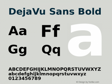 DejaVu Sans Bold Version 1.5 Font Sample