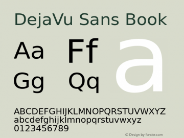DejaVu Sans Book Version 1.5 Font Sample