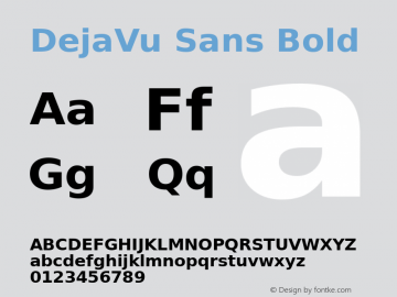 DejaVu Sans Bold Version 1.6 Font Sample