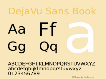 DejaVu Sans Book Version 1.6 Font Sample