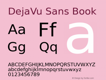 DejaVu Sans Book Version 1.7 Font Sample