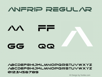 ANFRIP Version 1.00;October 5, 2021;FontCreator 13.0.0.2683 32-bit图片样张