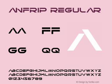 ANFRIP Version 1.00;October 5, 2021;FontCreator 13.0.0.2683 32-bit图片样张