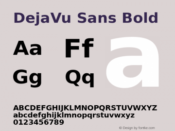 DejaVu Sans Bold Version 1.10 Font Sample