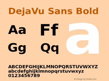 DejaVu Sans Bold Version 1.11 Font Sample