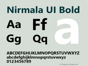 Nirmala UI Bold Version 1.43图片样张