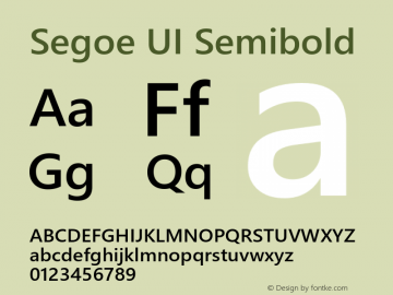 Segoe UI Semibold Version 5.63图片样张