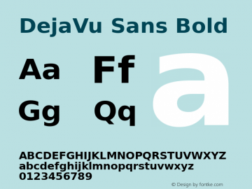 DejaVu Sans Bold Version 1.12 Font Sample