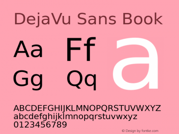 DejaVu Sans Book Version 1.13 Font Sample