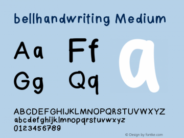 bellhandwriting Version 001.000图片样张