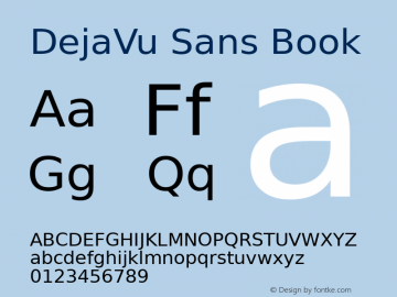 DejaVu Sans Book Version 2.1 Font Sample
