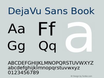 DejaVu Sans Book Version 2.3 Font Sample