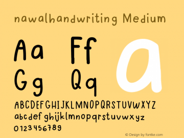 nawalhandwriting Version 001.000图片样张