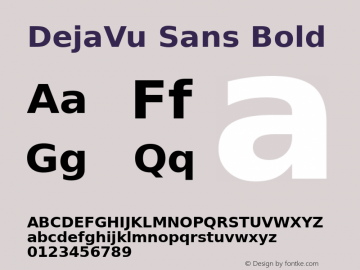 DejaVu Sans Bold Version 2.4 Font Sample