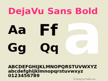 DejaVu Sans Bold Version 2.4 Font Sample