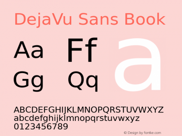 DejaVu Sans Book Version 2.4 Font Sample