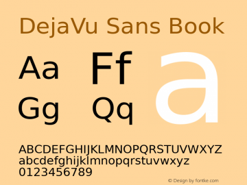 DejaVu Sans Book Version 2.5图片样张