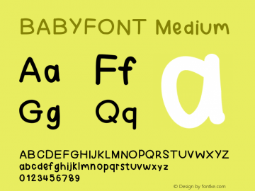 BABYFONT Version 001.000图片样张