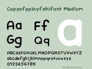 Copyofpployfahifont Version 001.000图片样张