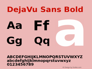 DejaVu Sans Bold Version 2.11 Font Sample