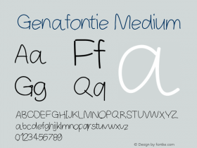 Genafontie Version 001.000图片样张