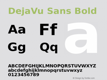 DejaVu Sans Bold Version 2.14 Font Sample