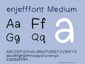 enjefffont Version 001.000图片样张