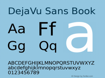DejaVu Sans Book Version 2.17 Font Sample