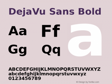 DejaVu Sans Bold Version 2.18 Font Sample