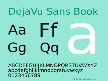 DejaVu Sans Book Version 2.21 Font Sample