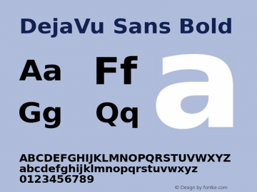DejaVu Sans Bold Version 2.23 Font Sample
