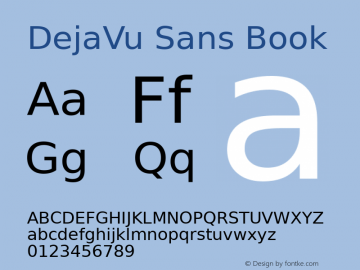 DejaVu Sans Book Version 2.23 Font Sample