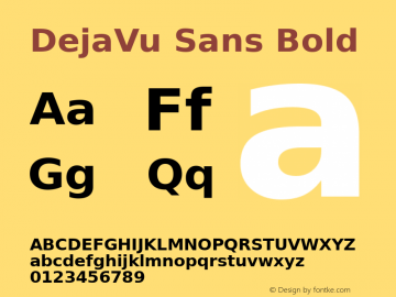 DejaVu Sans Bold Version 2.24 Font Sample