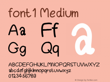 font1 Version 001.000图片样张