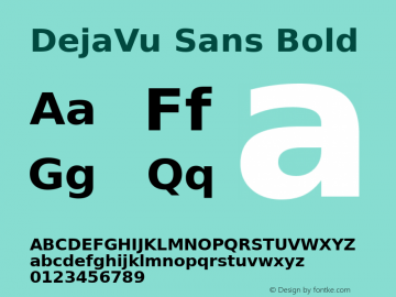 DejaVu Sans Bold Version 2.32 Font Sample