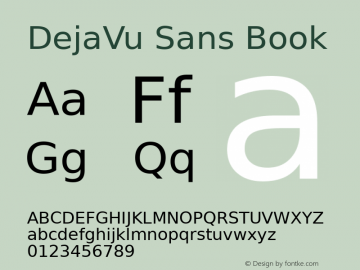 DejaVu Sans Book Version 2.32 Font Sample