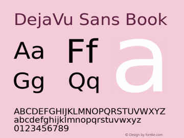 DejaVu Sans Book Version 2.34 Font Sample