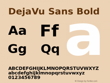 DejaVu Sans Bold Version 2.35 Font Sample